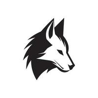 wolf hoofd logo, wolf icoon, wolf illustratie ontwerp, wolf minimaal logo ontwerp vector