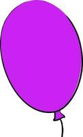 Purper ballon Aan wit achtergrond. vector