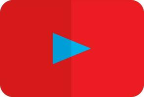 rood en blauw geïsoleerd youtube logo. vector