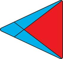 rood en blauw Speel op te slaan in vlak stijl. vector