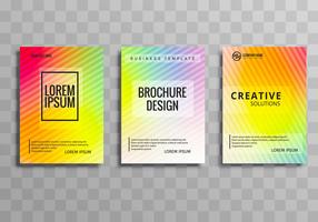 Moderne kleurrijke zakelijke brochure sjabloon set vector