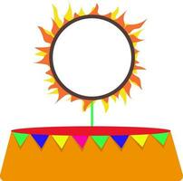 illustratie van kleurrijk circus brand ring. vector