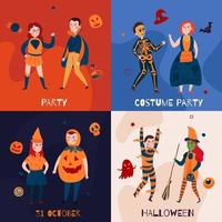 halloween kinderen ontwerp concept vectorillustratie vector