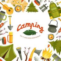 camping vlakke afbeelding vector illustratie
