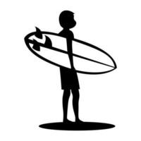 Mens surfing logo ontwerp sjabloon vector