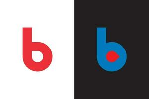 b logo met minimalistisch ontwerp vector