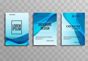 Abstract blauw golfbusiness brochure vastgesteld ontwerp vector