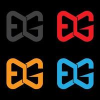 letter e met g logo afbeeldingen illustratie vector