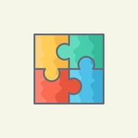 puzzel vectorillustratie pictogram vector