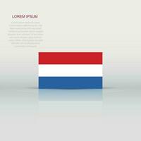 Nederland vlag icoon in vlak stijl. nationaal teken vector illustratie. politiek bedrijf concept.