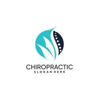 chiropractie logo vector ontwerp illustratie met modern creatief concept