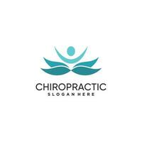 chiropractie logo vector ontwerp illustratie met modern creatief concept