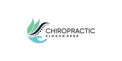 chiropractie logo vector ontwerp illustratie met modern creatief concept