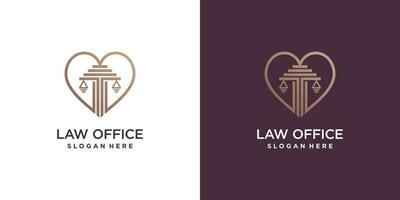 advocaat logo idee met creatief element concept stijl vector