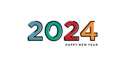 2024 logo vector ontwerp met modern idee