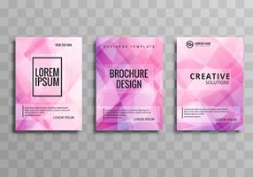 Moderne kleurrijke veelhoek zakelijke brochure sjabloon set vector