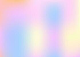 holografische helling neon vector illustratie. modieus pastel regenboog eenhoorn achtergrond. hologram kleuren vloeistof achtergrond. doorzichtig helling neon holografische backdrop flikkering afdrukken.