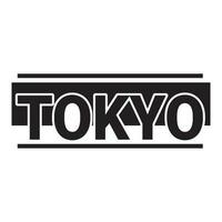 een zwart en wit logo voor toshi Tokio, Japan. t-shirt ontwerp afdrukken vector