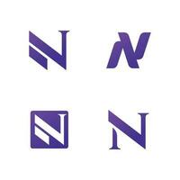 brief n logo vector sjabloon element