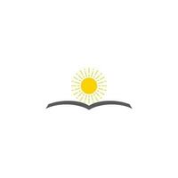 zon boek vorm onderwijs symbool meetkundig logo vector