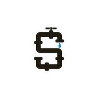 brief loodgieter kraan water logo vector