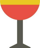 vlak illustratie van een cocktail glas. vector