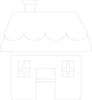 illustratie van een zwart en wit hut. vector