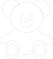 geïsoleerd icoon van teddy beer in vlak stijl. vector