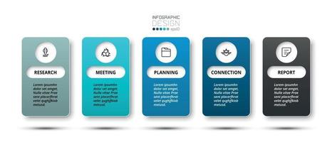 bedrijfsconcept infographic sjabloon met optie vector