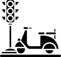 verkeer licht icoon in glyph stijl. vector