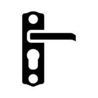 slot deur hardware meubilair passend glyph icoon vector illustratie