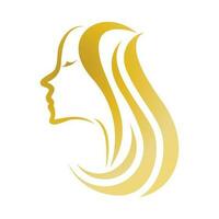 Dames schoonheid, salon, spa, haar- minimalistische logo ontwerp vector