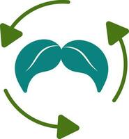 eco recycle icoon in vlak stijl. vector
