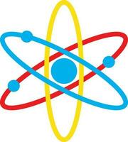 kleurrijk stijl van atoom icoon voor onderwijs concept. vector