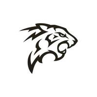 tijger hoofd silhouet icoon logo ontwerp vector illustratie