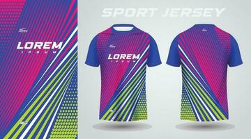 blauw roze groen overhemd voetbal Amerikaans voetbal sport Jersey sjabloon ontwerp mockup vector