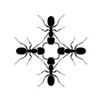 kolonie van de mier silhouet voor kunst illustratie, logo, pictogram, website, of grafisch ontwerp element. vector illustratie