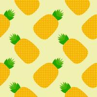 ananas tropisch fruit naadloos patroon vector illustratie. symbool van voedsel, zoet, exotisch en zomer, vitamine, gezond. natuur logo. vlak concept. ontwerp element vector illustratie
