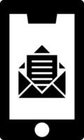 mail in smartphone icoon of symbool. vector