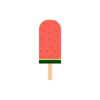 watermeloen ijs room stok vlak ontwerp vector illustratie