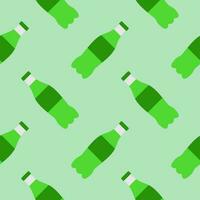 zacht drinken naadloos patroon vector illustratie. fles van Frisdrank naadloos patroon