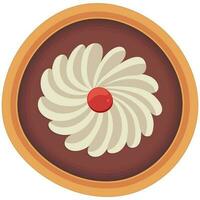 ronde biscuit Aan wit achtergrond. vector