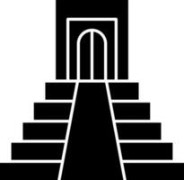 illustratie van aztec piramide icoon in glyph stijl. vector