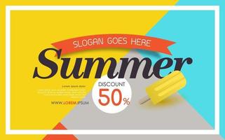 zomer verkoop banner poster achtergrond vector