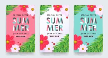 zomer verkoop banner poster achtergrond vector