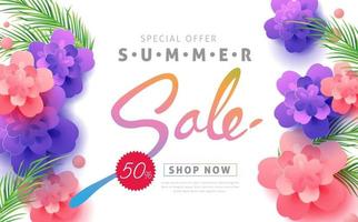 zomer verkoop banner poster achtergrond vector