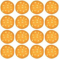 patroon eigengemaakt koekje verschillend smaak in gebakje biscuit vector