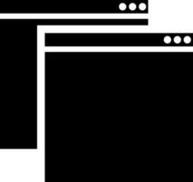 illustratie van web venster glyph icoon. vector