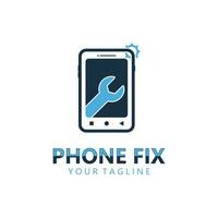 telefoon reparatie onderhoud logo sjabloon vector