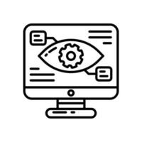 cyber oog icoon in vector. illustratie vector